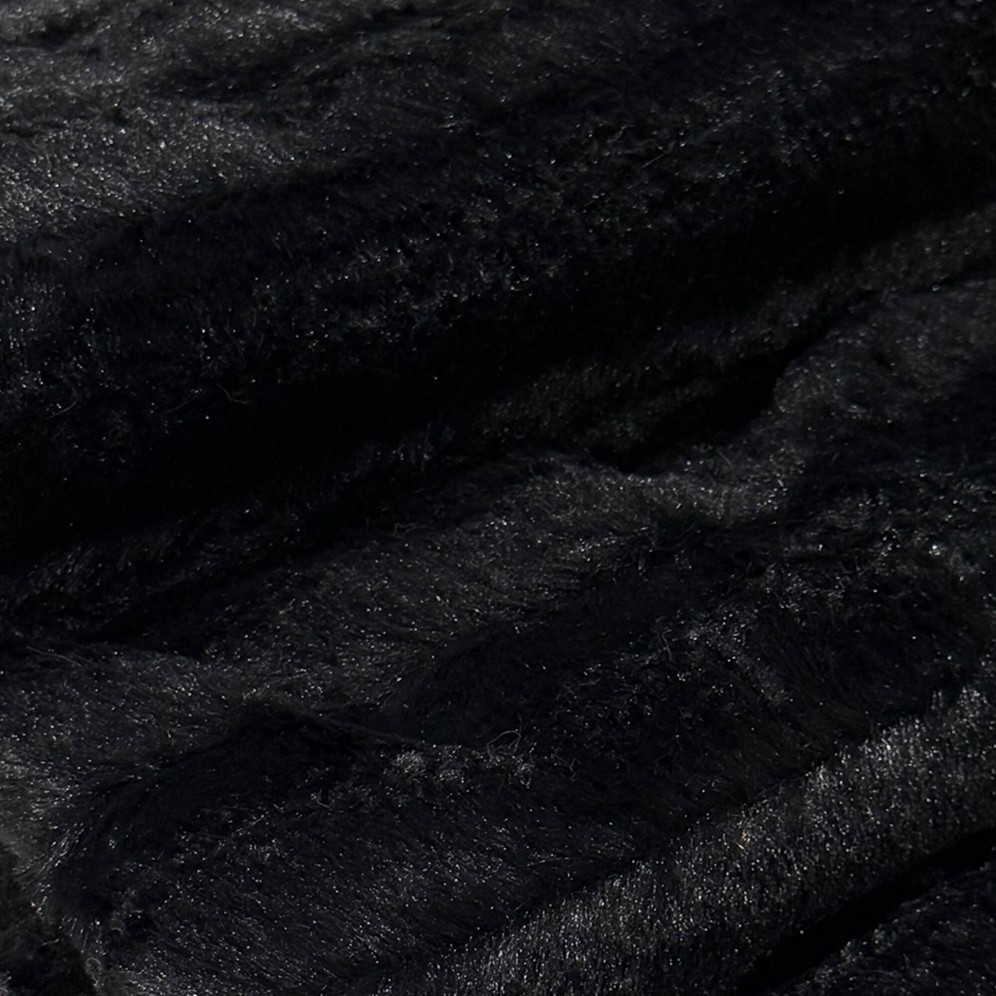Feldman Black Faux Fur Mink Fabric
